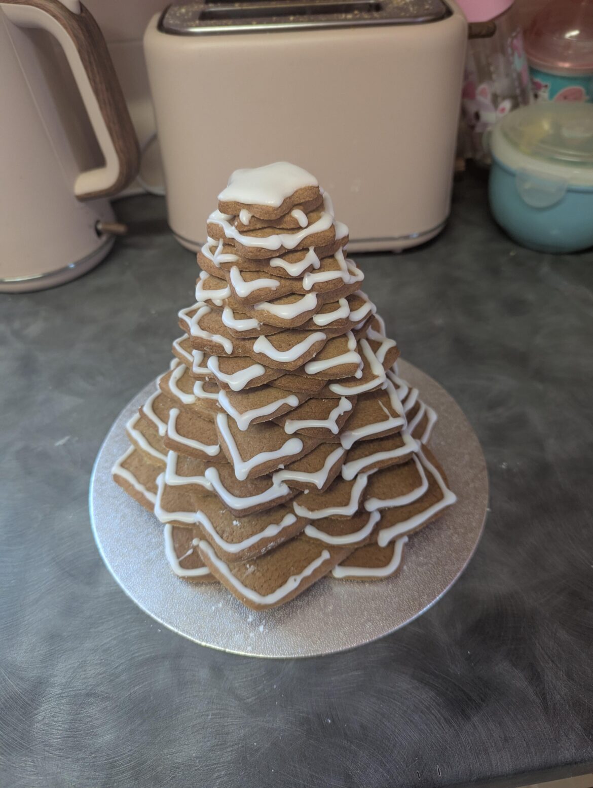 Gingerbread Christmas tree! Go easy as I'm visually impaired haha