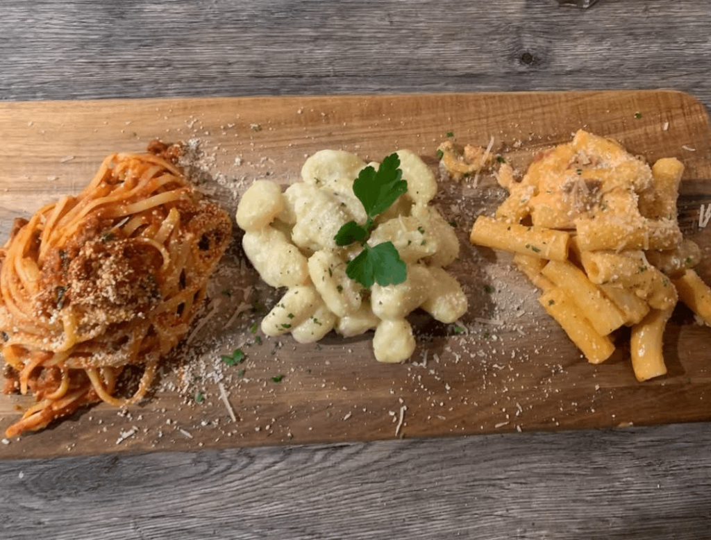 A "pasta flight"
