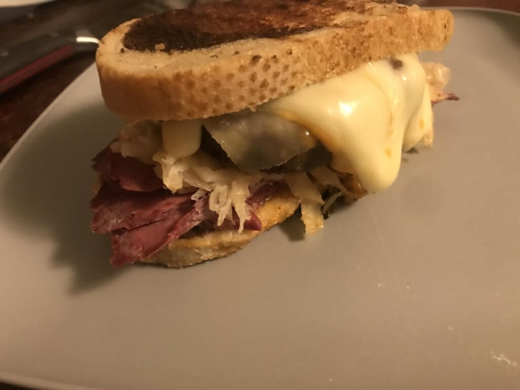 Reuben Burger, my all time favorite sandwich!