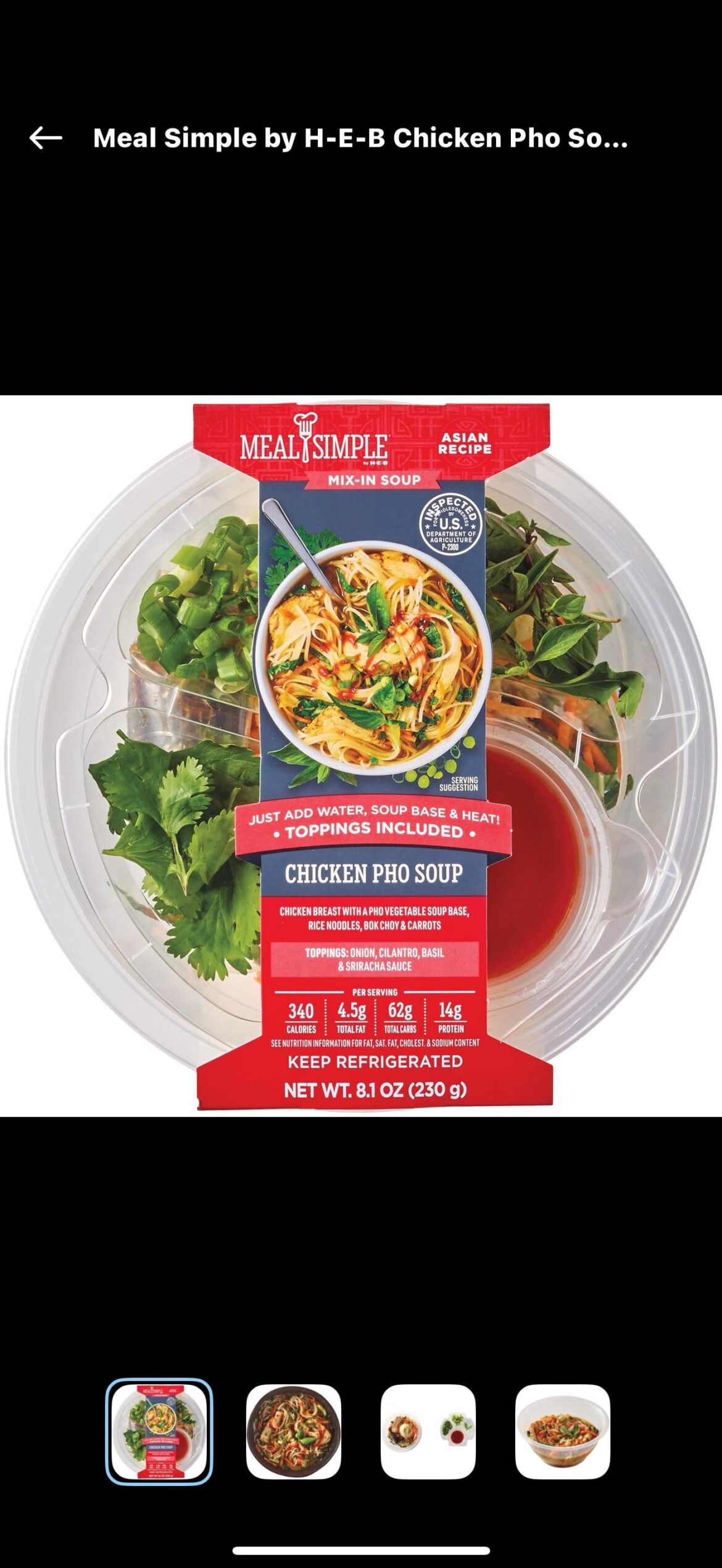 As someone who can’t go to Vietnamese restaurants anymore: HEB’s Meal Simple pho passes the cravings check!