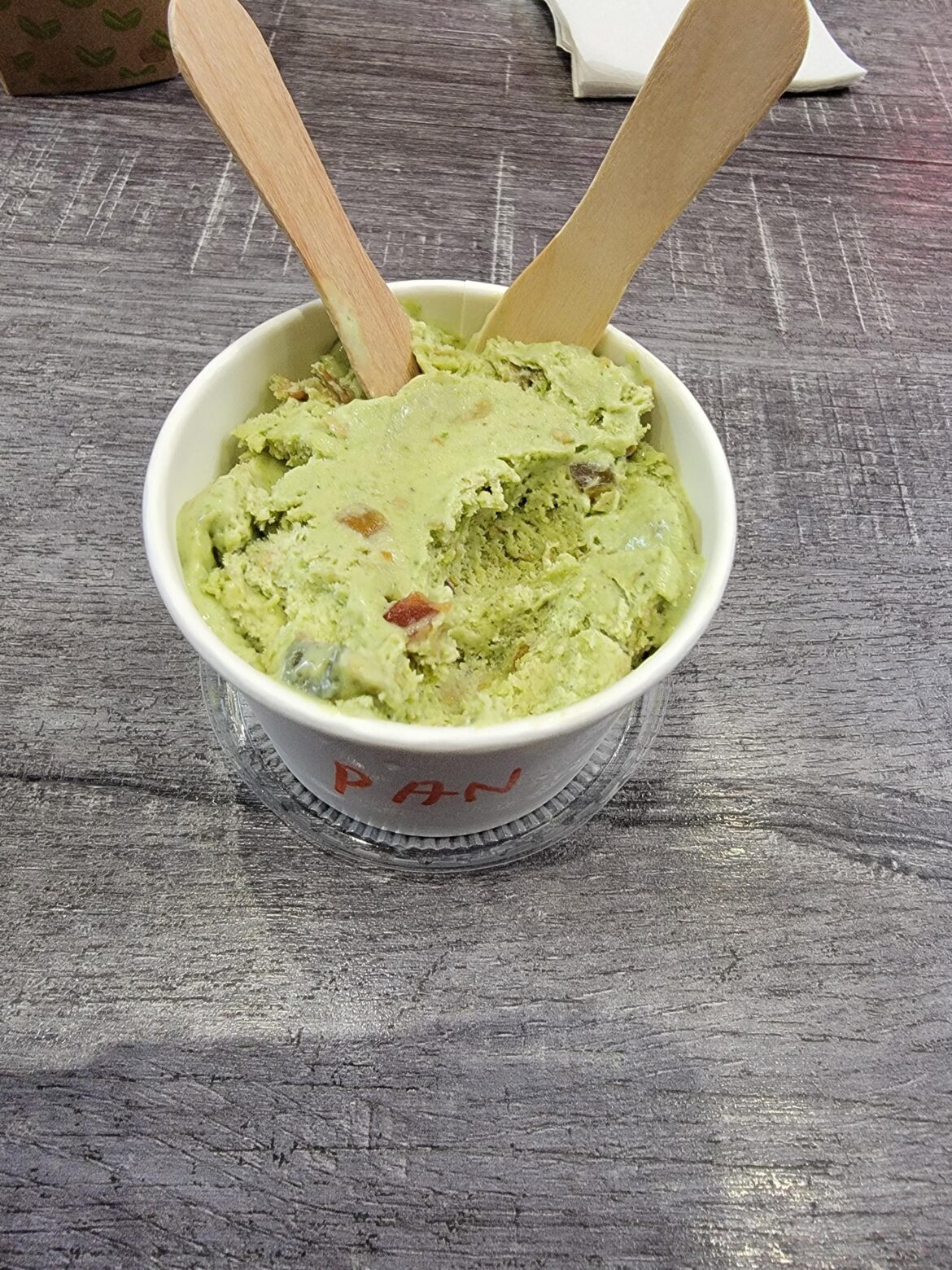 Paan (betel leaf) ice cream at KC Paan in Artesia - quite good!