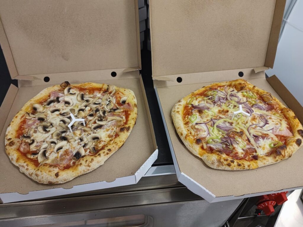 First pizzas rolling out at our new place