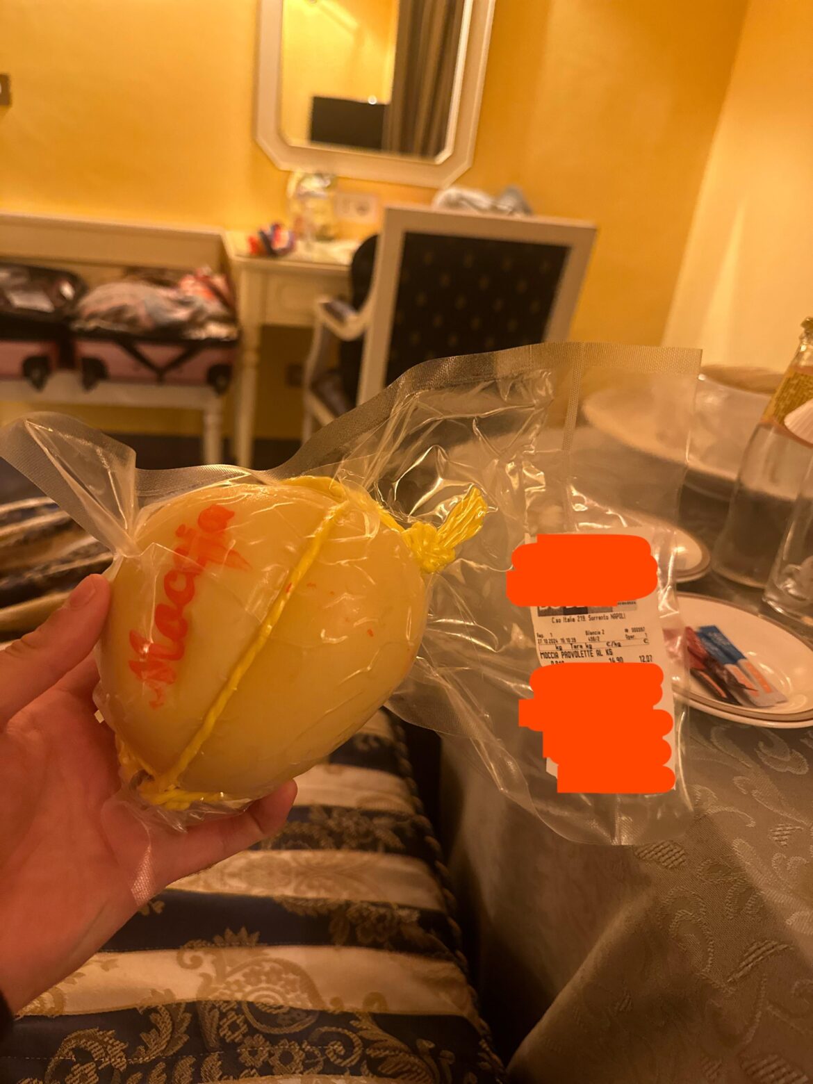 I got this cheese ball in Italy and I’m unsure how to eat or store it.