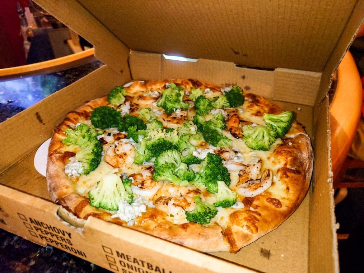 White, shrimp brocc pie and why I don't go out for food w fam anymore