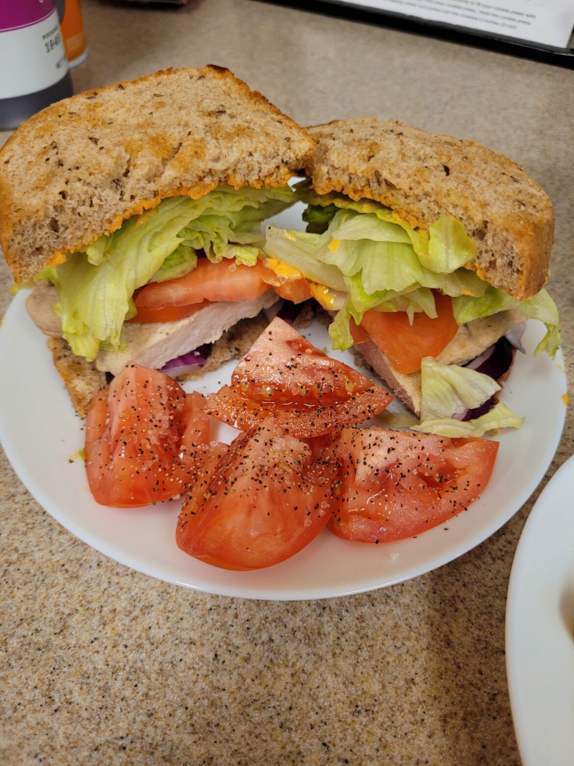 Here's another one! This time salted and peppered my tomatoes.