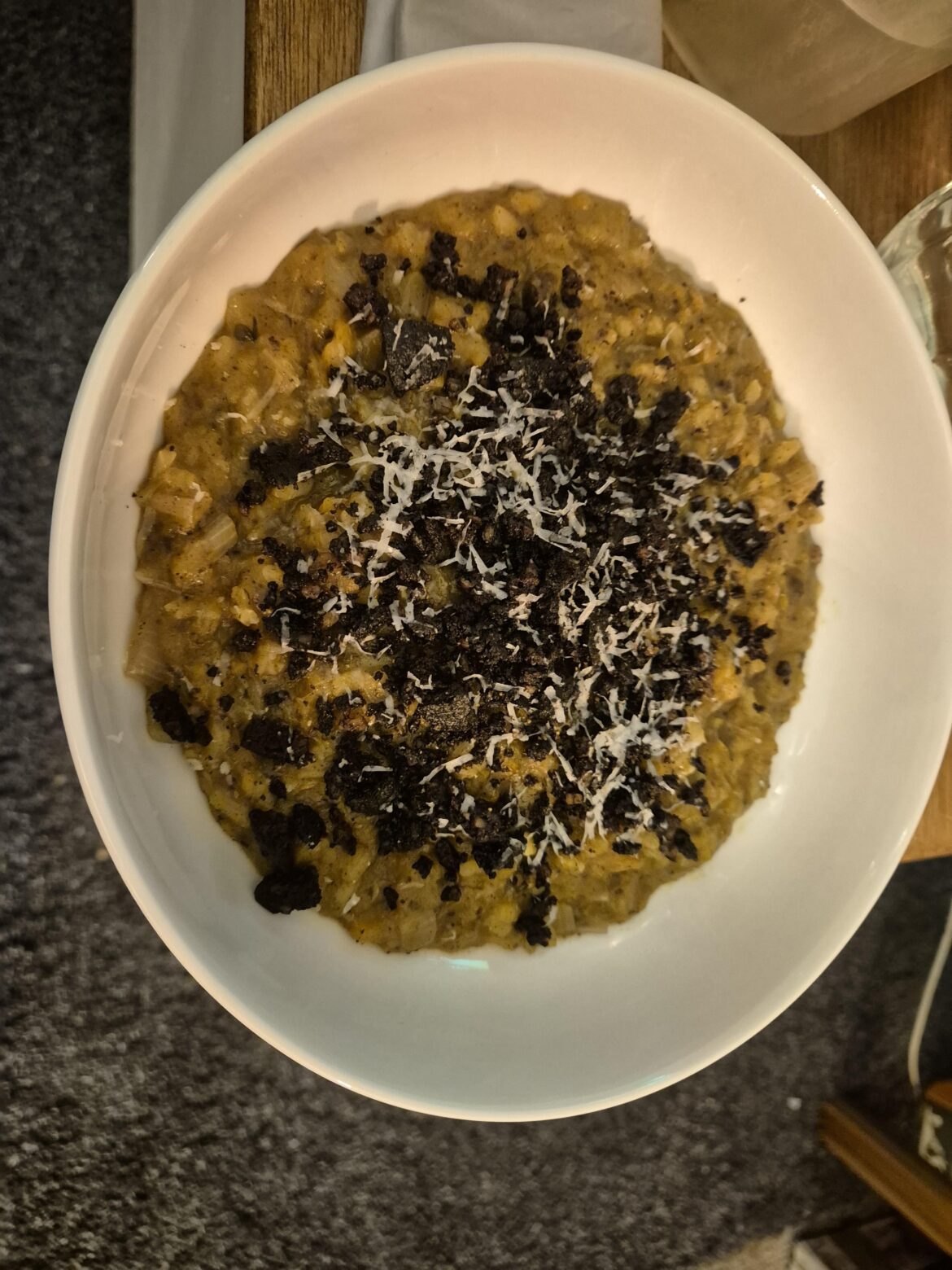Feeling autumnal, made a mixed roast squash and black pudding risotto