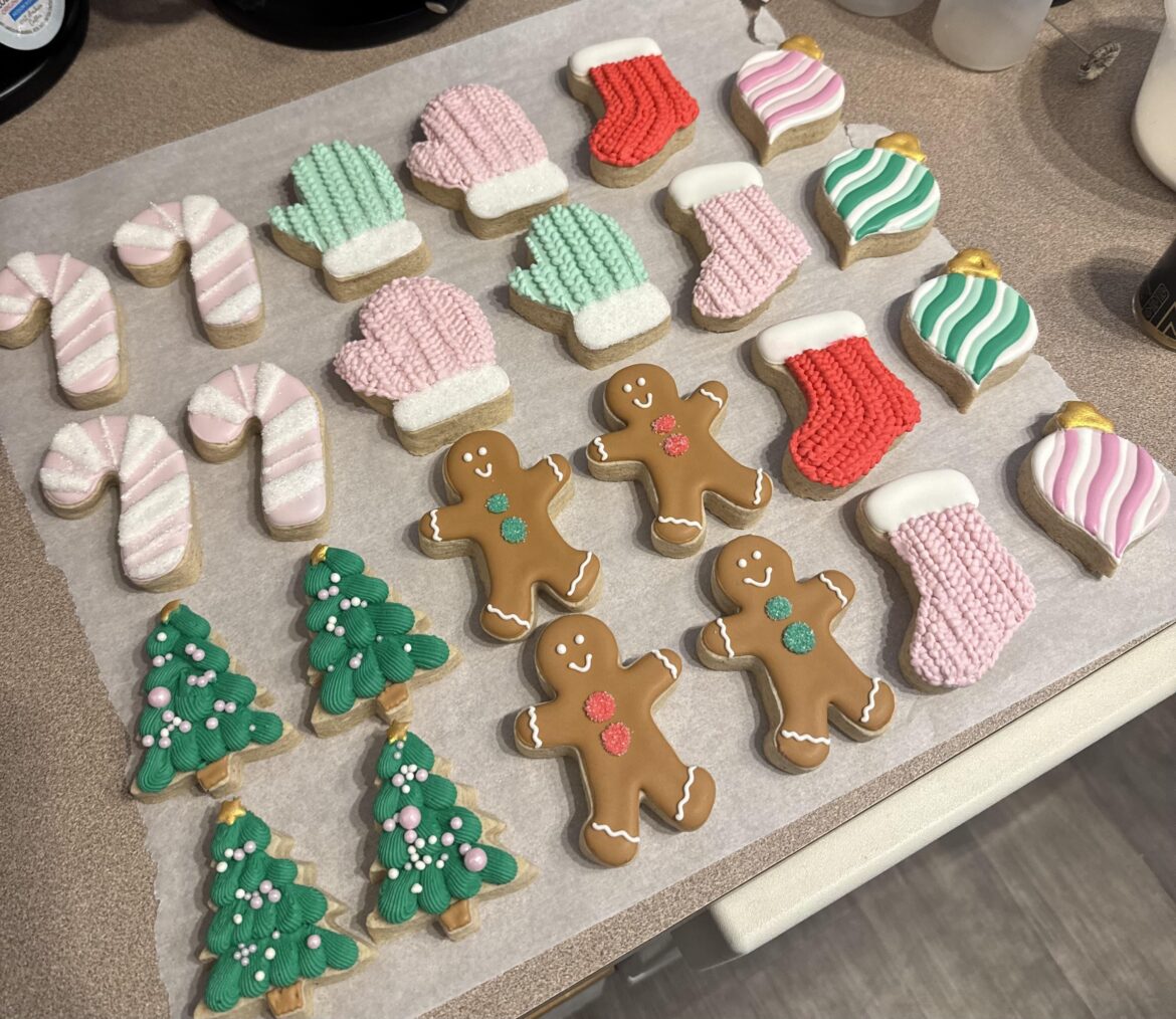 Cookies I did for a christmas-themed first birthday party!