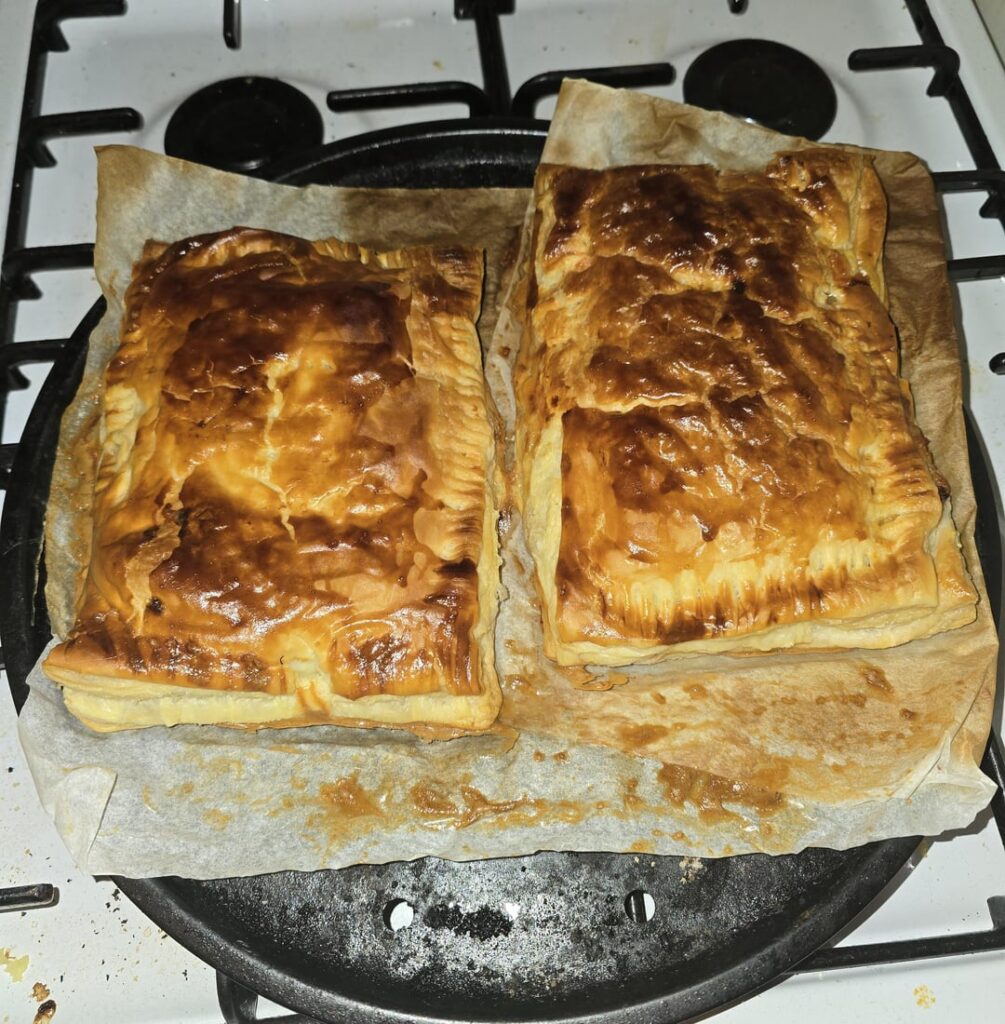 Tried my hand at making Cheese and onion bakes.