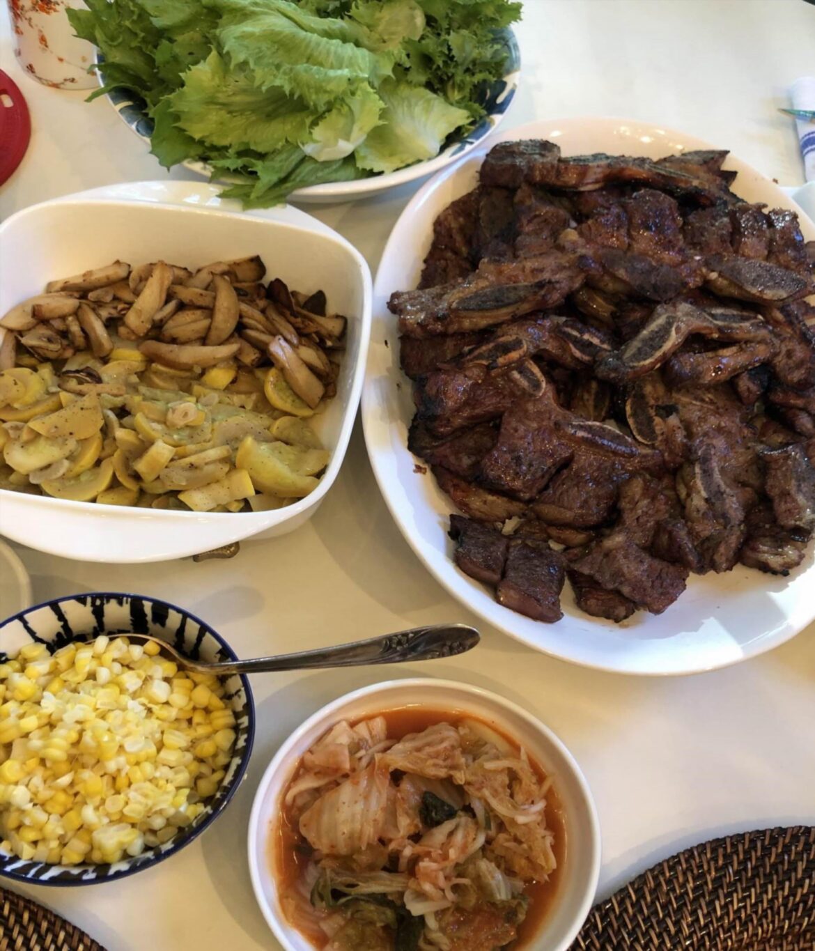 [I Made] Grilled Kalbi dinner
