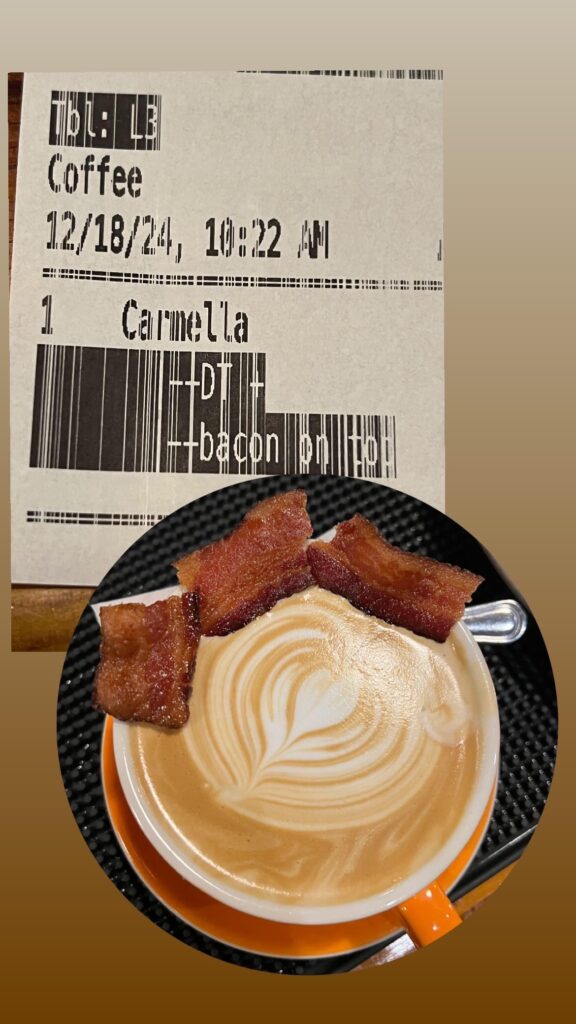 she wanted a rose. a bacon rose