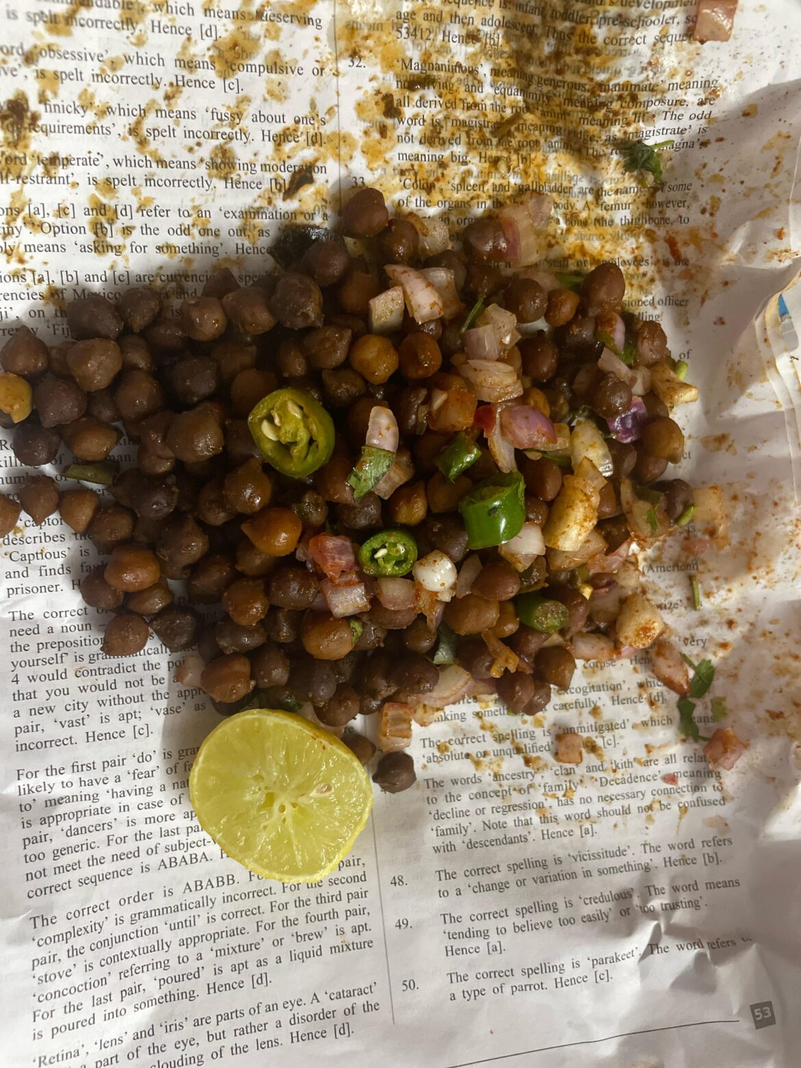 Street style cheakpea  fry