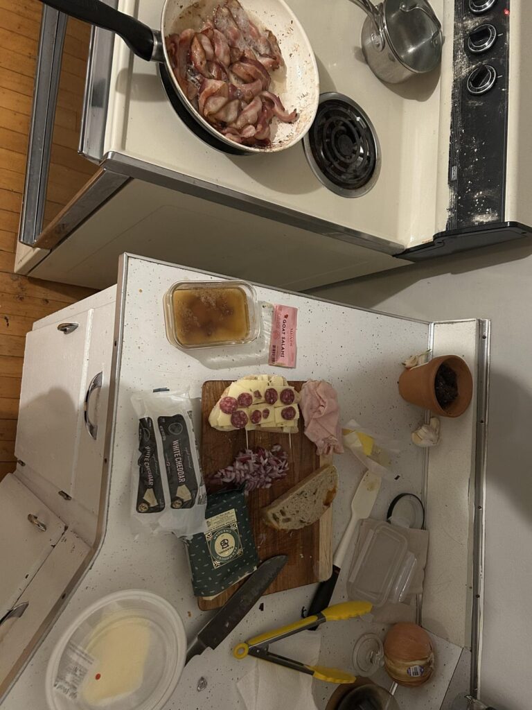 made a sandwich while the plumber was here