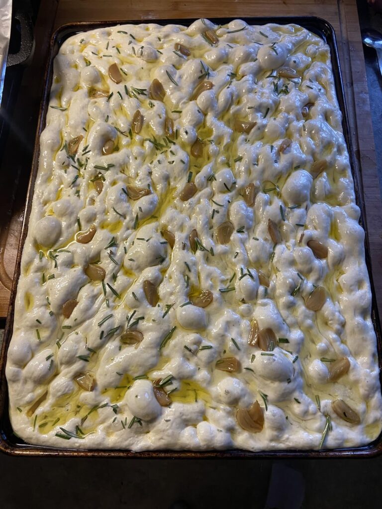 Big ole sourdough focaccia