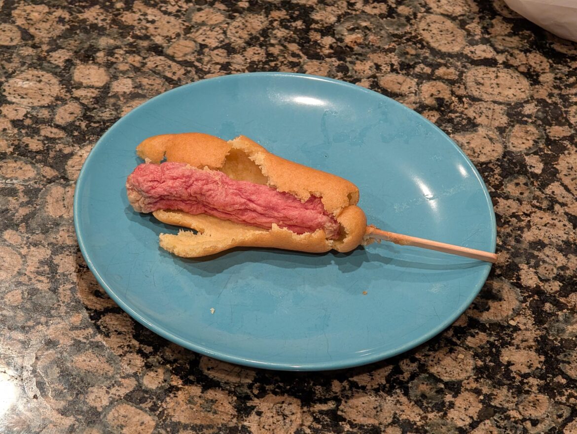 Corn dog I left in the microwave over the weekend.