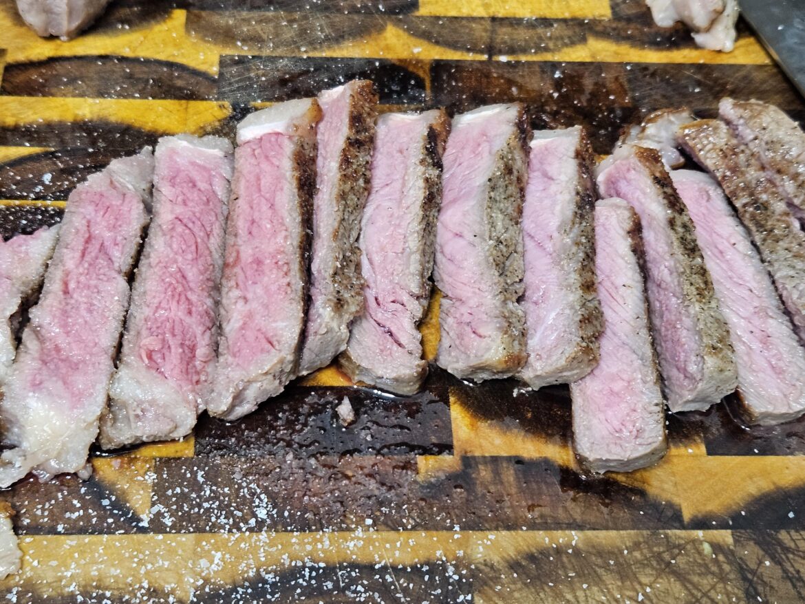 NY Strip, finished in Cast Iron