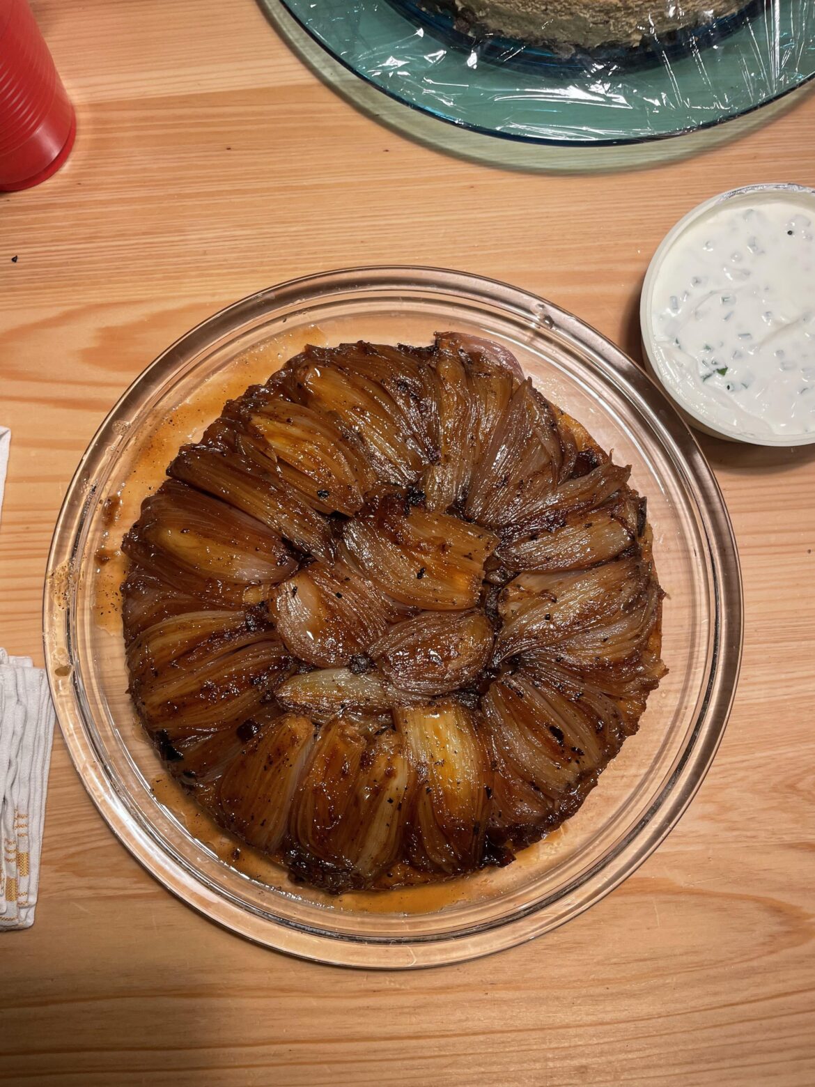 Since everyone’s been posting the onion tart, decided to display the caramelized shallot tart I took to Friendsgiving last night