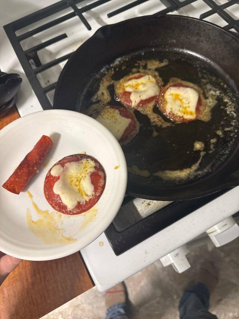 Pepper jack pepperoni rolls