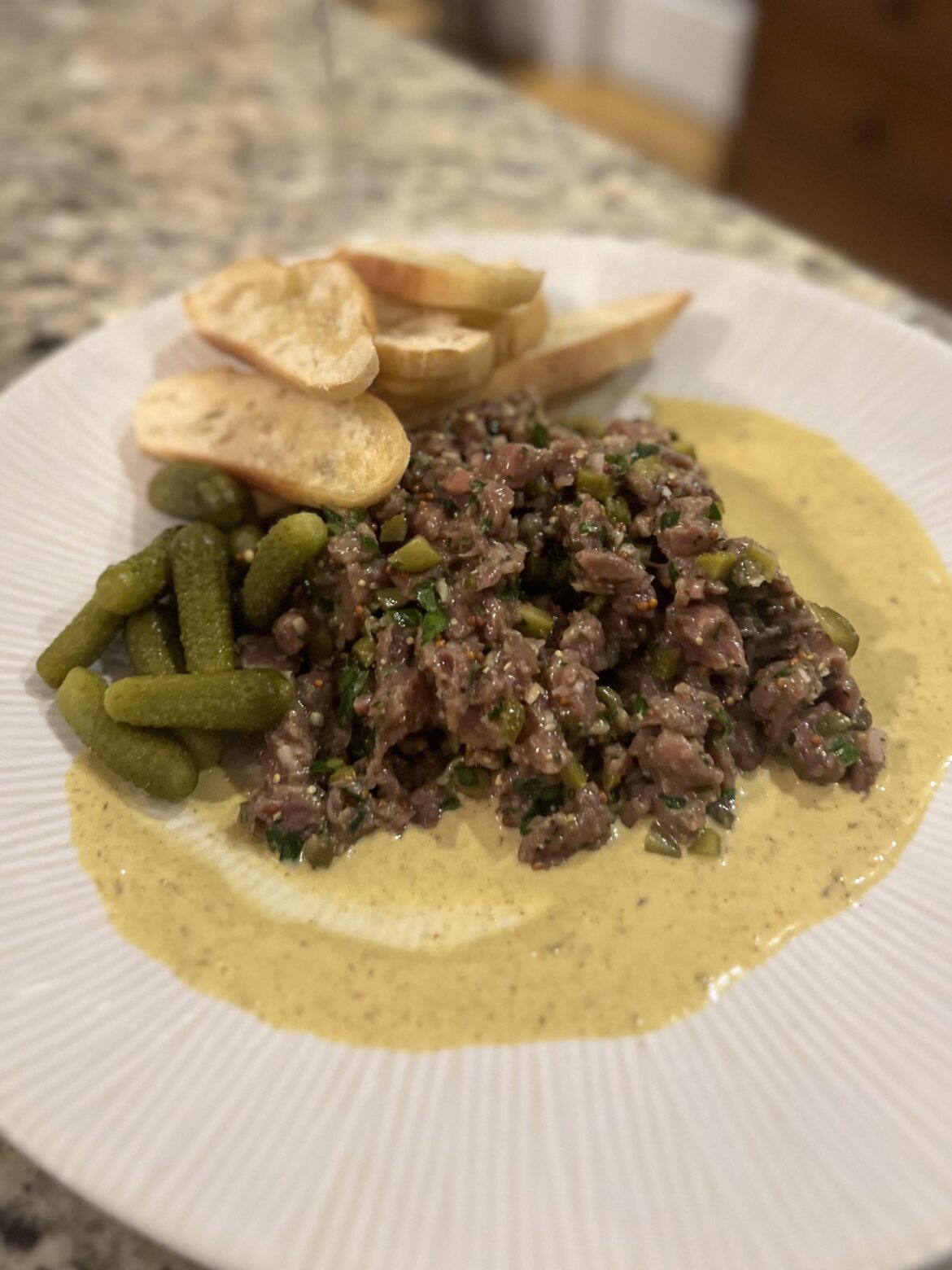 Beef tartare, smoked oyster aioli
