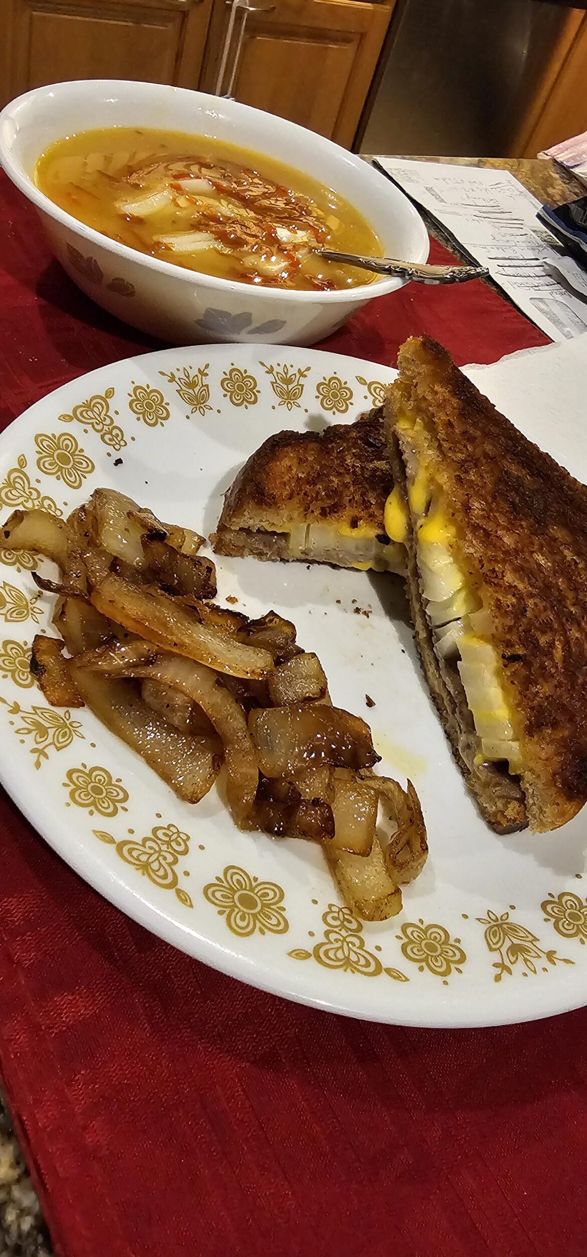 Typical meal for me, onions in everything