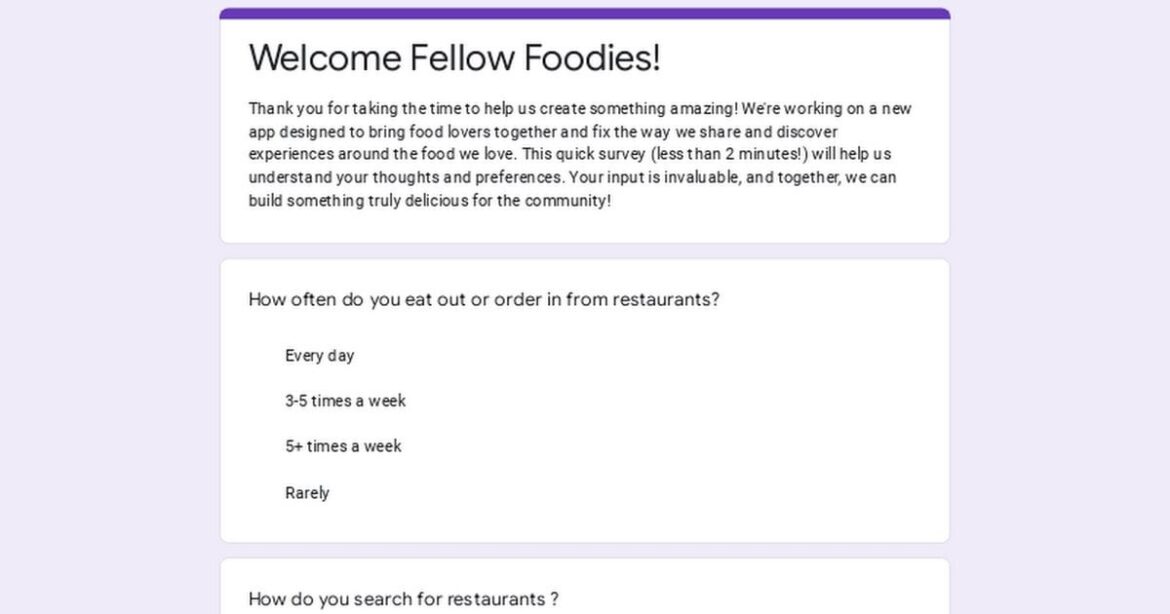 App for Food lovers!