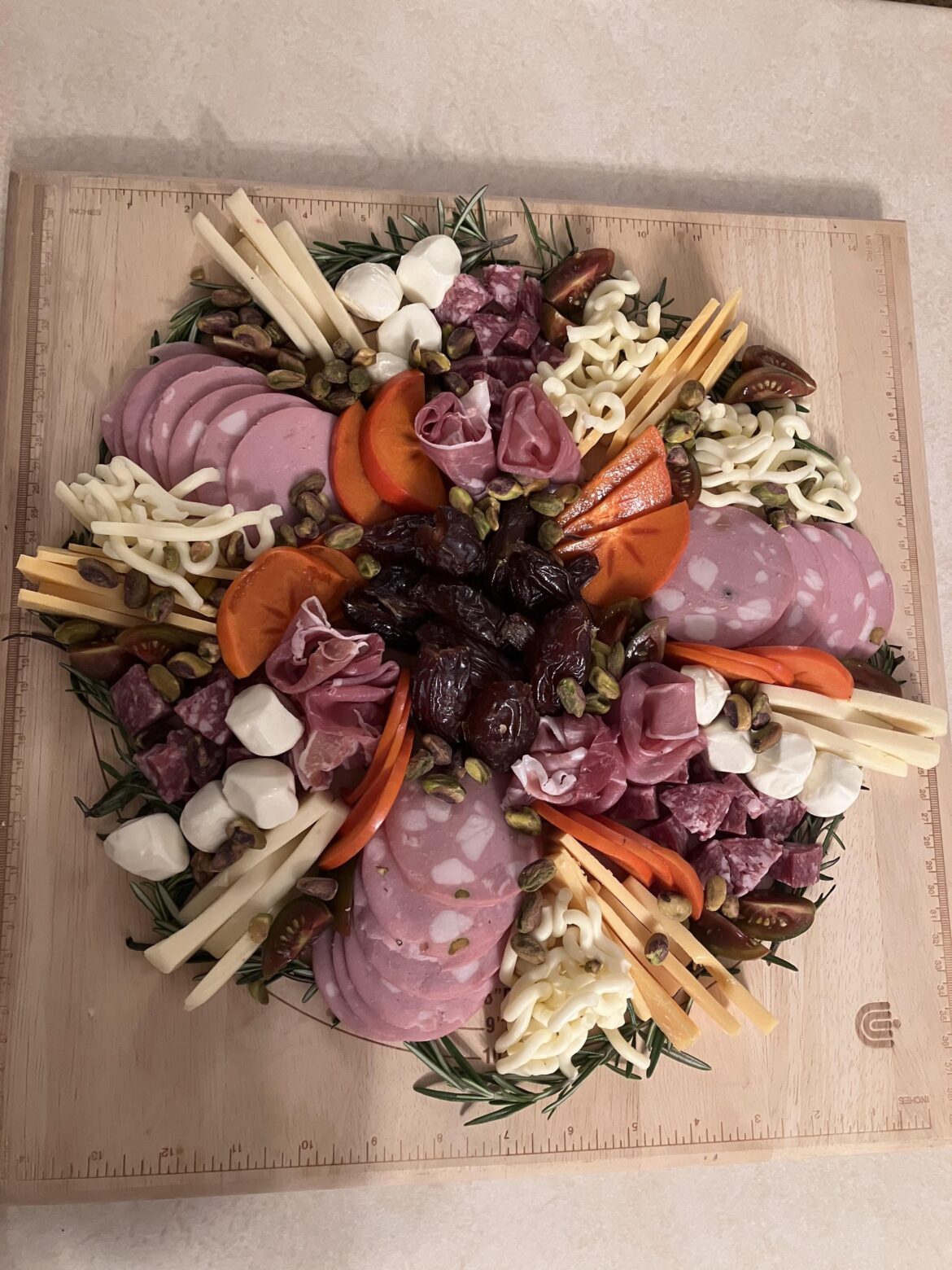 My charcutewreath from our cookie exchange.