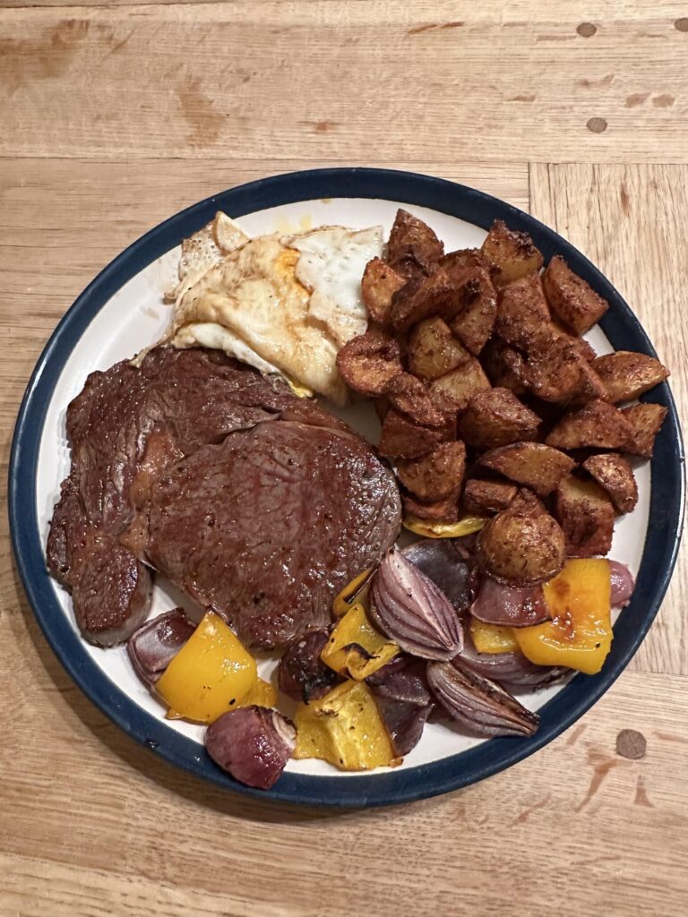 Medium rare ribeye from Lidl