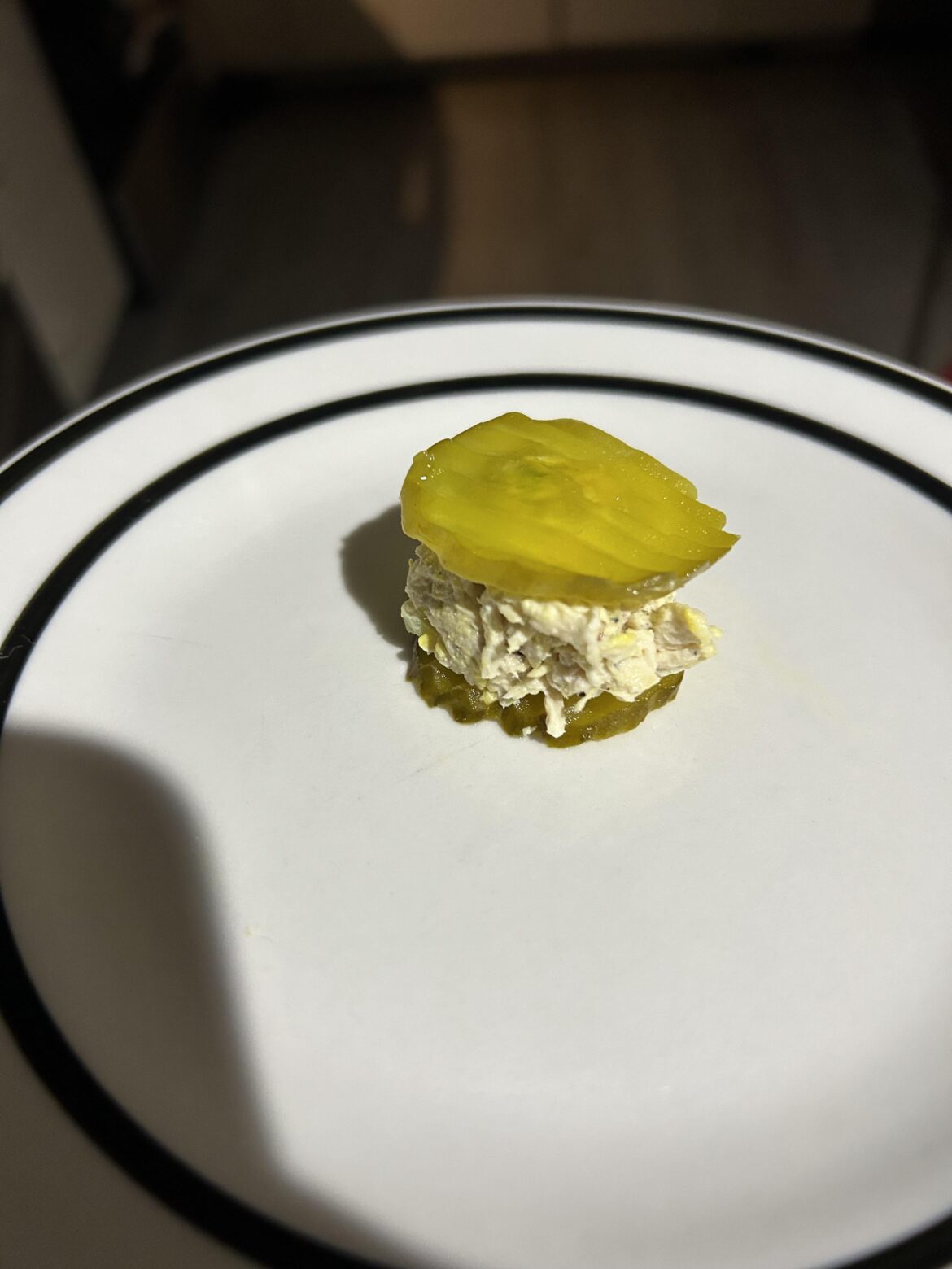 Chicken salad pickle slider