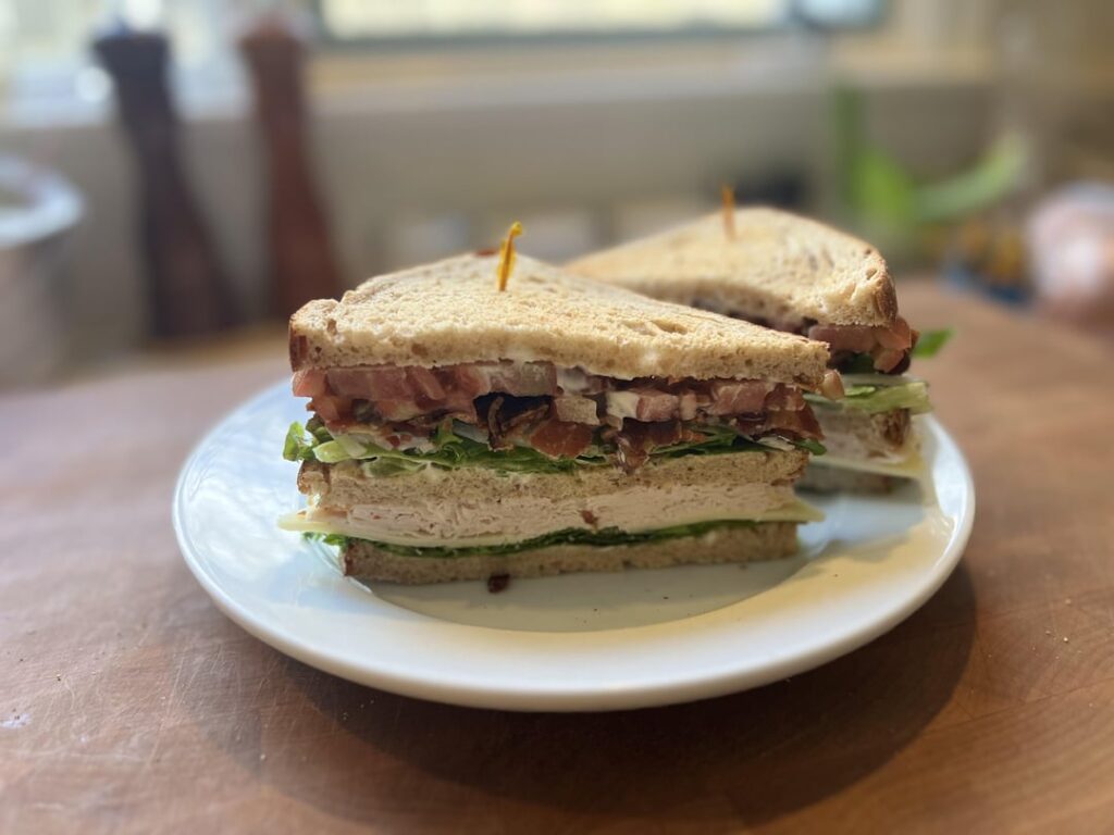 Wife wanted club sandwiches for lunch.