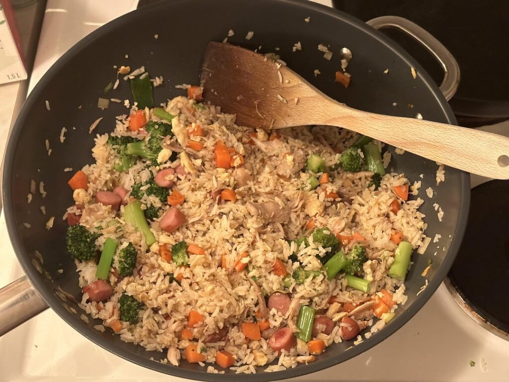 Taking a break from turkey curry: turkey fried rice