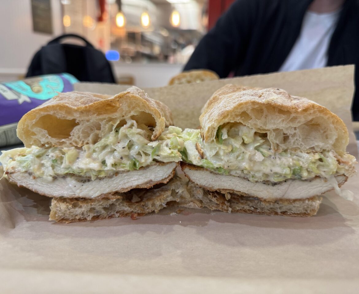 Caesar salad sandwich from Potato Chips Deli in Culver City