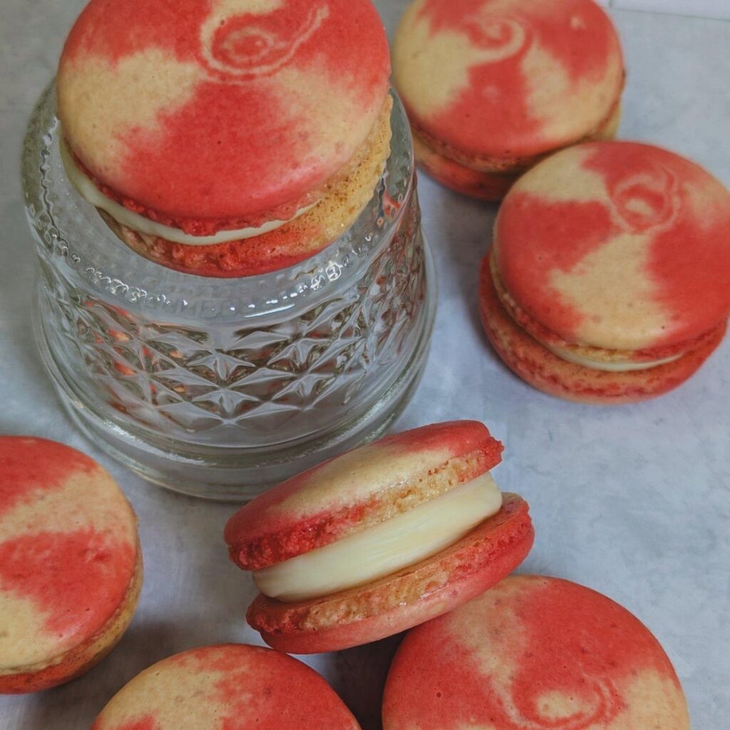 Peppermint macarons