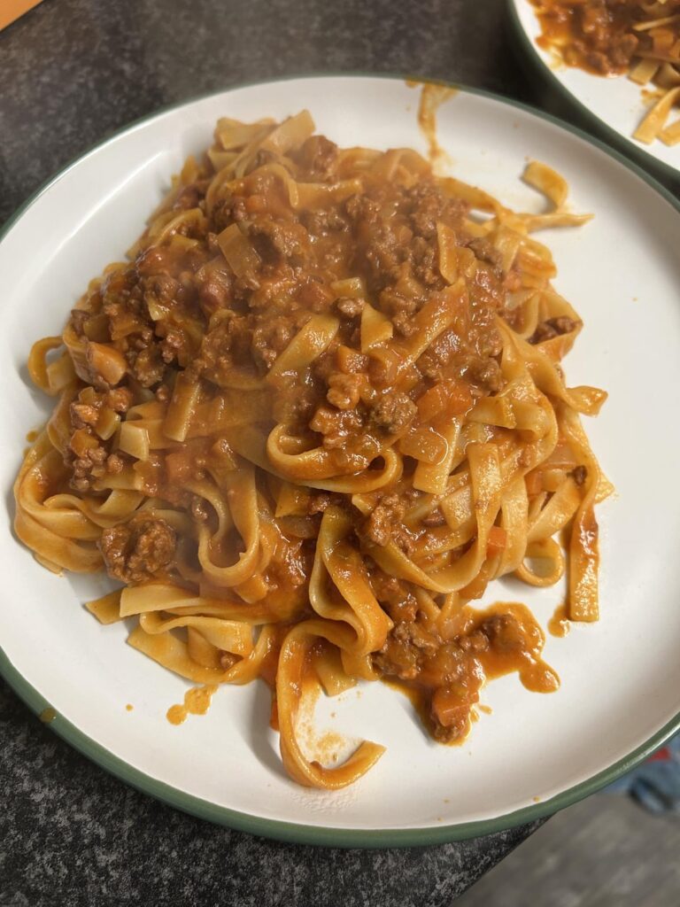 Homemade Tagliatelle al Ragù
