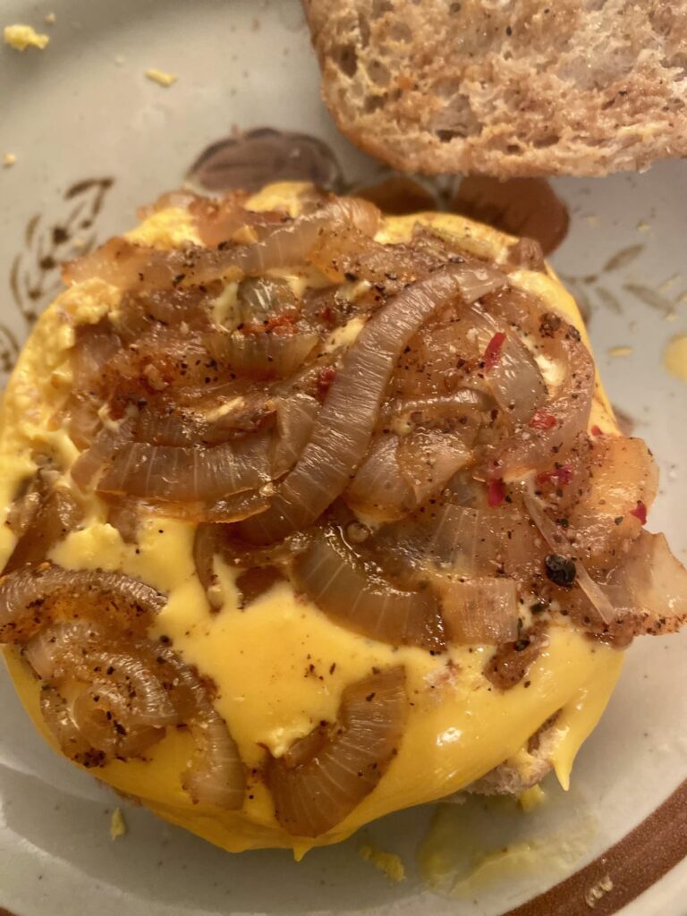 Cooked some onions to put on my cheese sandwich