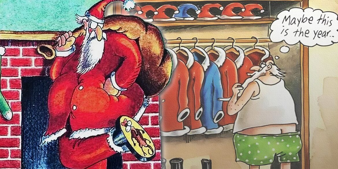 10 Best The Far Side Comic Strips About Santa Claus and Christmas, Ranked