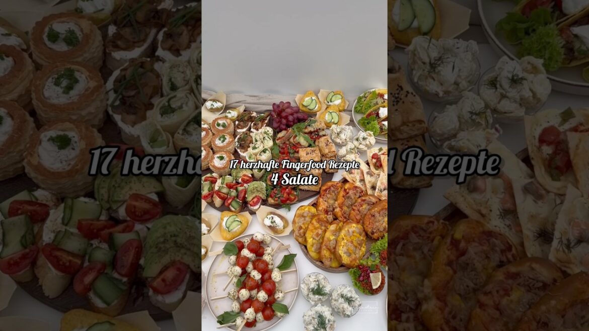 17 herzhafte Fingerfood Rezepte: 4 einfache Salate #fingerfood #viralfood #silvester #buffet #salate