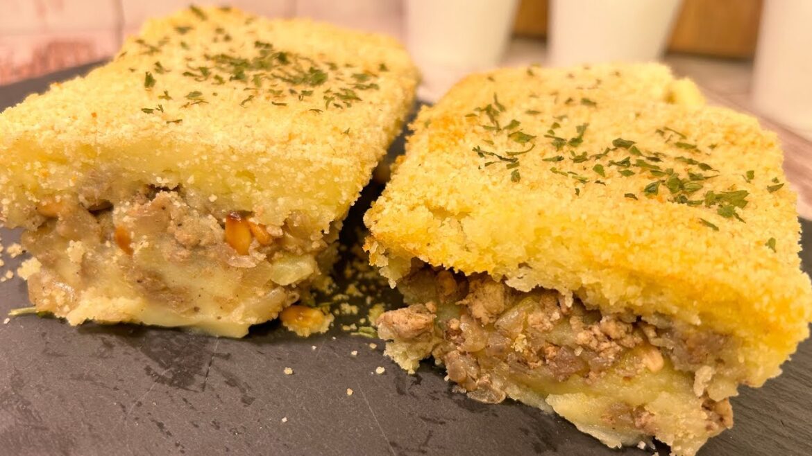 بطاطا سوفليه بحشوة اللحمة/ Lebanese potato soufflé recipe بطاطا سوفليه بحشوة اللحمة/ Lebanese potato soufflé recipe