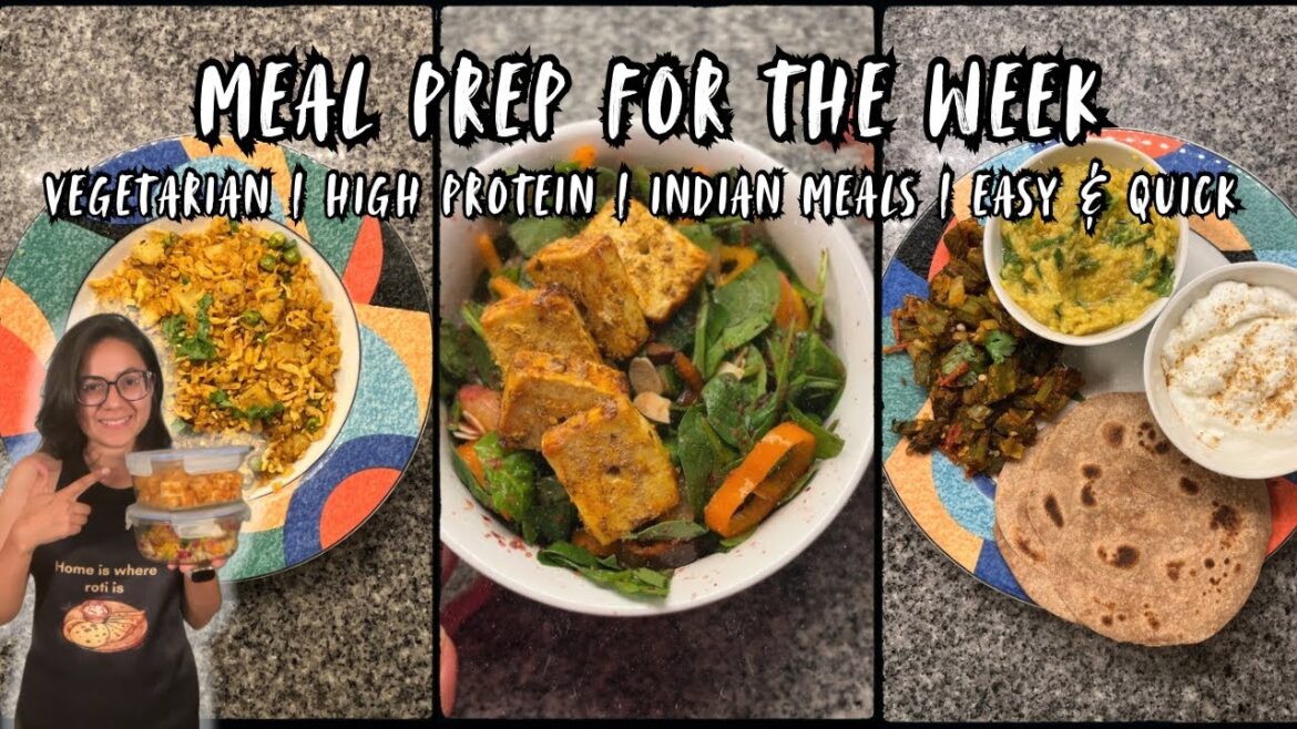 Indian Vegetarian Meal Prep for Calorie Deficit | High-Protein Desi Favorites!
