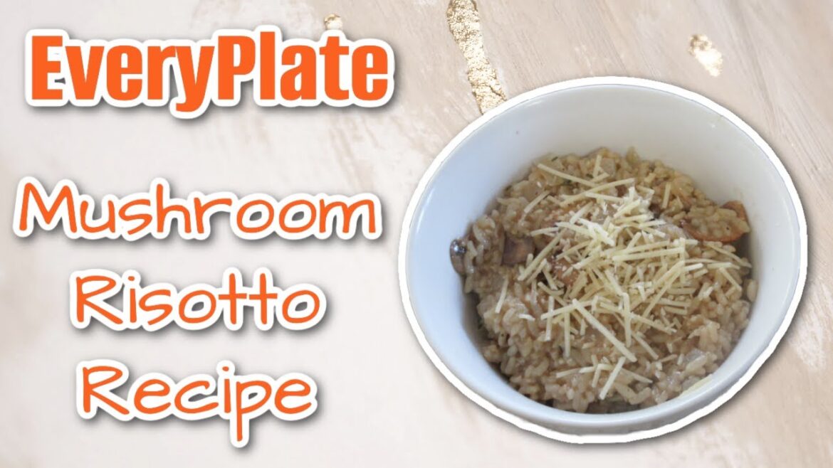 Making Mushroom Risotto from EveryPlate Meal Subscription Service