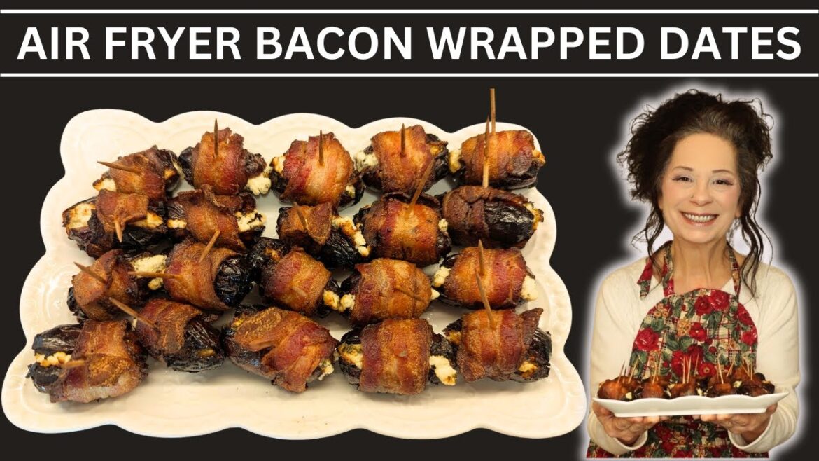 AIR FRYER BACON WRAPPED DATES APPETIZER #subscribe #recipe #easy #food #cooking #new  #trending