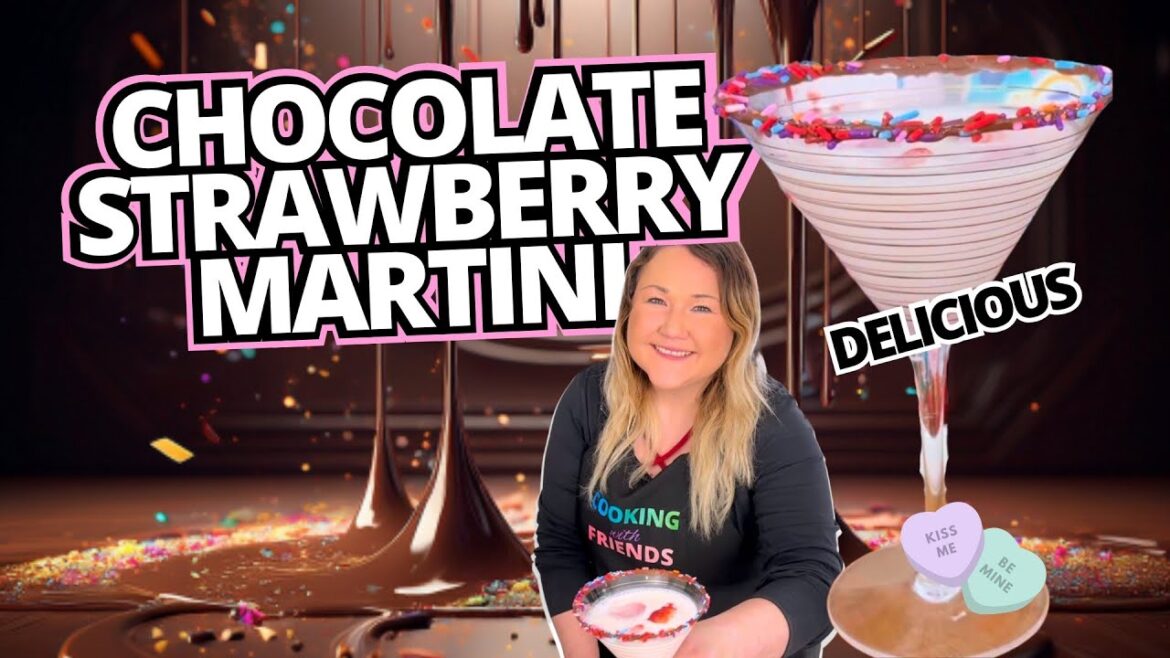 The MOST ROMANTIC Chocolate Strawberry Martini Recipe for Valentine's Day