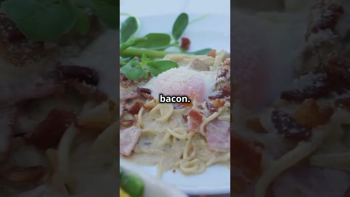 Easy Protein+ Spaghetti Zucchini Carbonara  with turkey Bacon