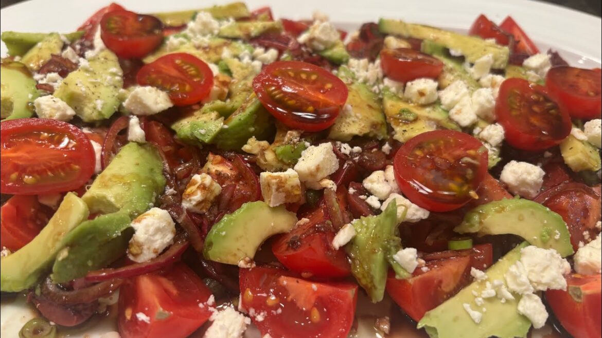 Mediterranean Style Tomato and Avocado Salad!