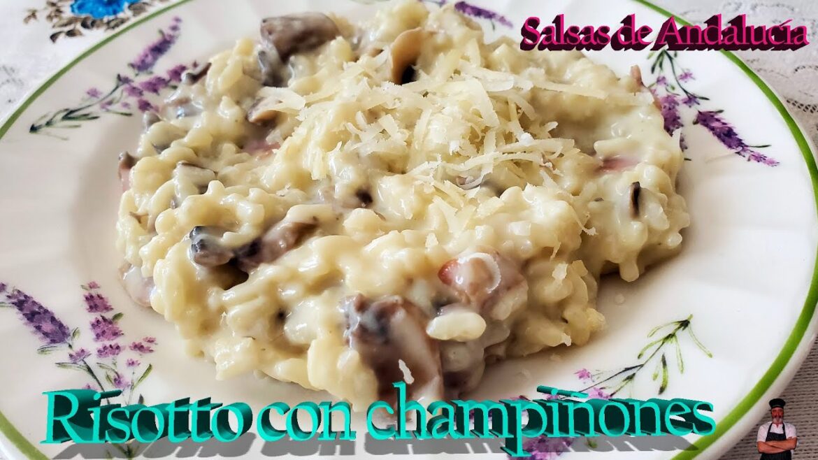 Risotto con champiñones y bacon #comidasana Risotto con champiñones y bacon #comidasana