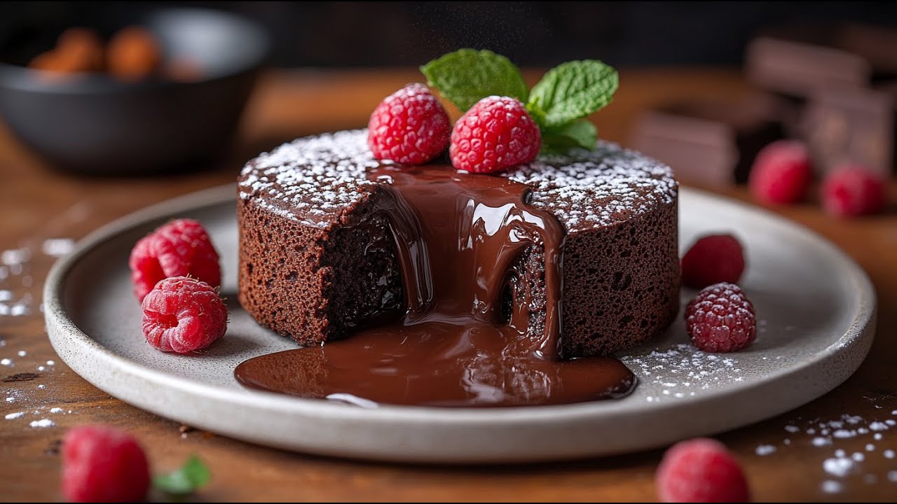 Schokoladenkuchen mit flüssigem Kern – einfach &amp; schnell (Lava Cake ...