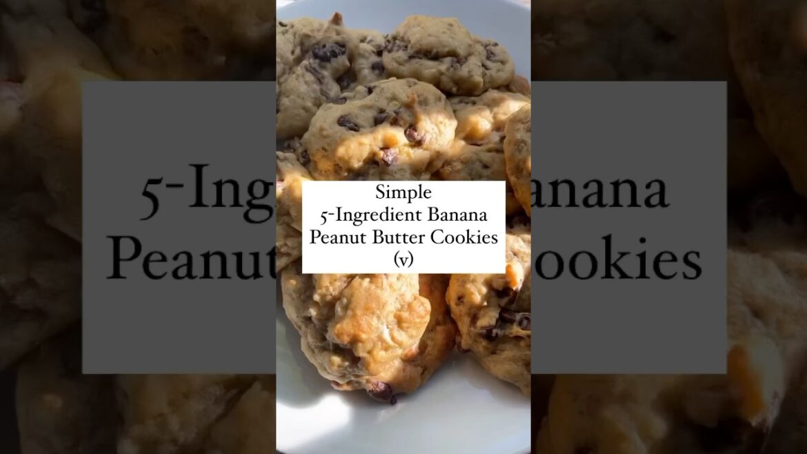 5 Ingredient Banana Peanut Butter Cookies #cookies #healthyfood