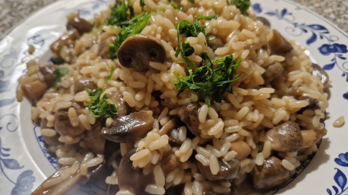 Riso con funghi Champignon