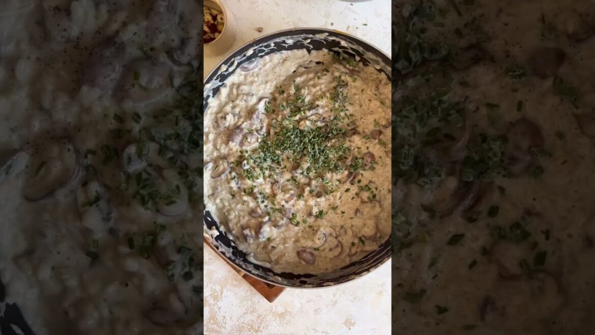 Risotto poulet champignons➰ #risotto #poulet #champignons #food #shorts #cooking #flaviopreseau