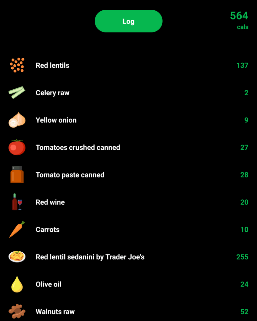 Sub 600kcal, 30g protein Lentil Bolognase