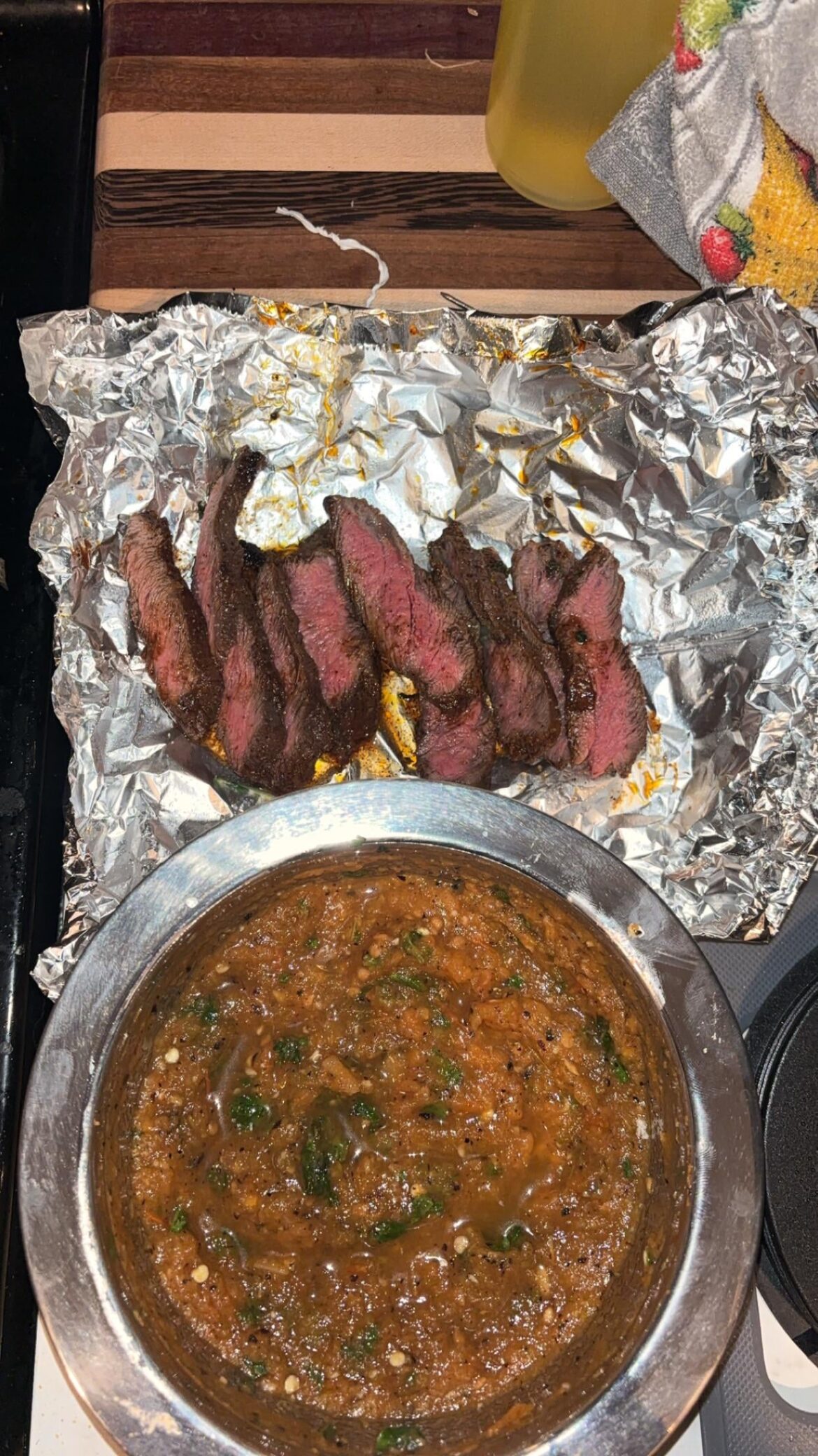 Simple fire roasted salsa for steak tacos