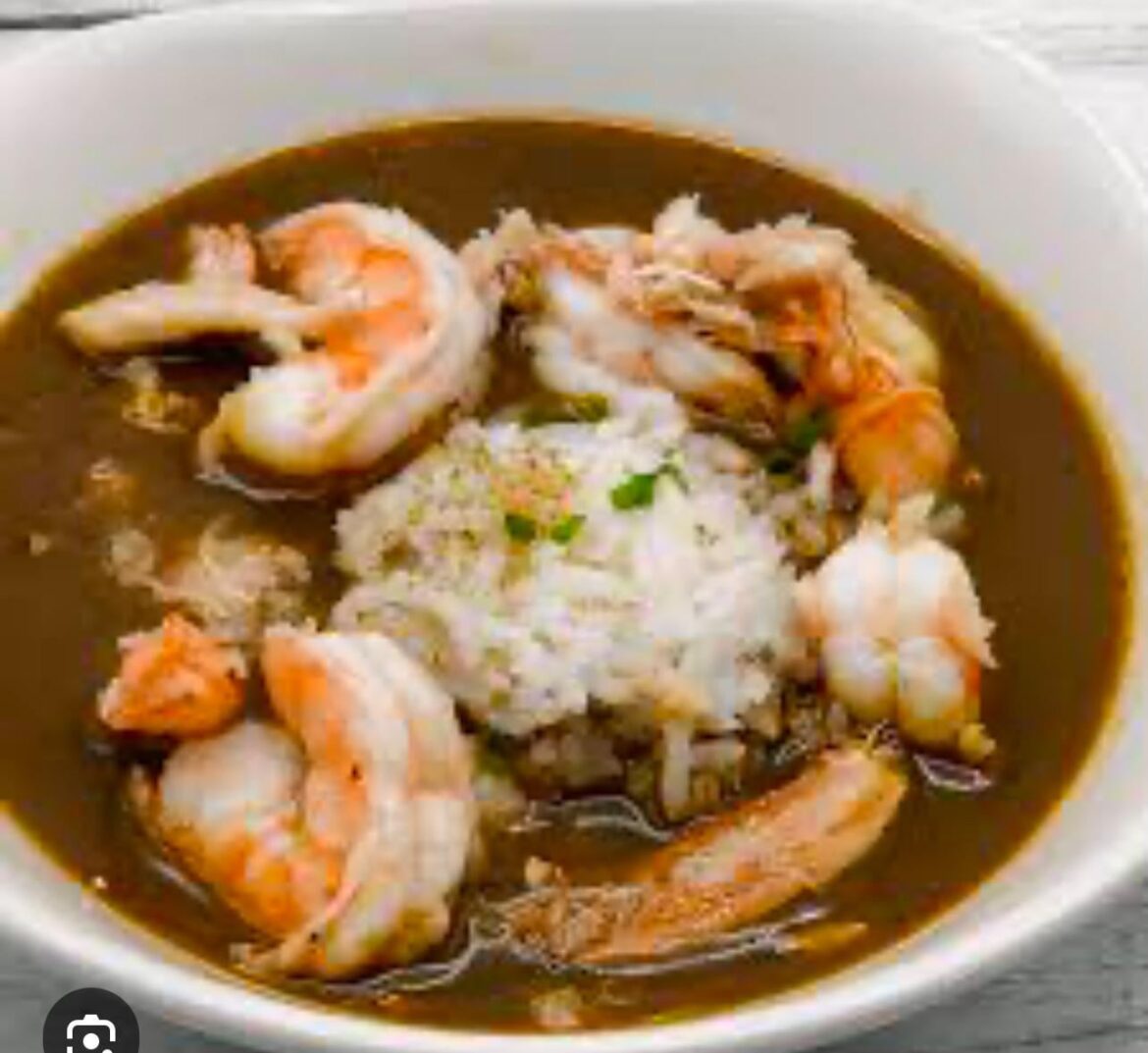 Where in Austin area can you get good fresh shrimp and crab gumbo with rice like this in picture below?